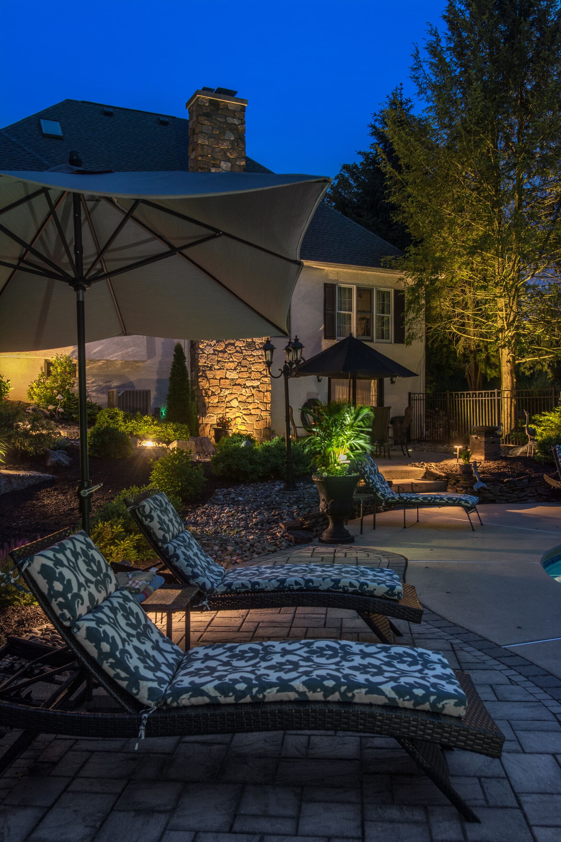 Gallery photos for Backyard & Pool Lighting Transformation in Bethlehem: Image #1