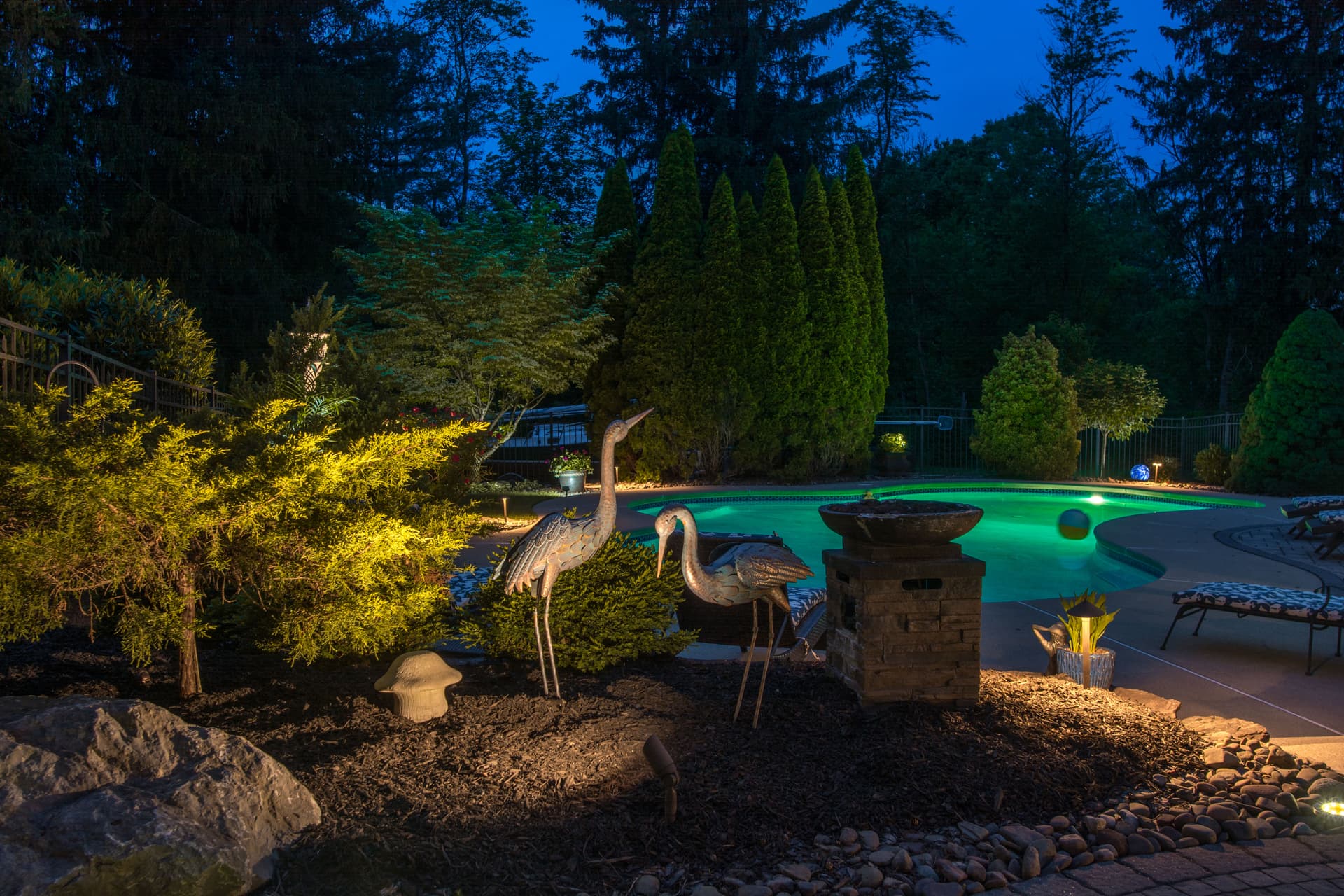 Gallery photos for Backyard & Pool Lighting Transformation in Bethlehem: Image #3